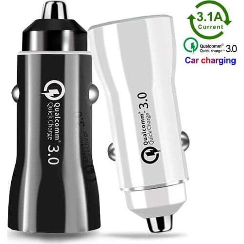 3.1A QC 3.0 Car-Charger Dual USB Car Charger Quick Charge 3.0 Mobile Phone Fast Charging Charger for Samsung J4 6 7 8 A 3 2 M20