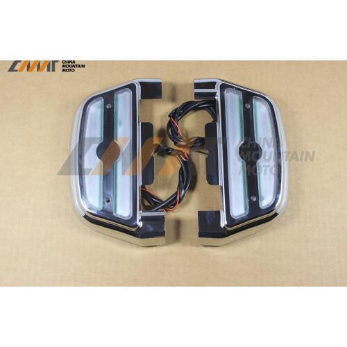 Led Light passenger footboard floorboard cover Case For Harley Touring Trike Softail