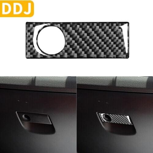 For Mazda RX8 RX-8 SE3P JM1FE 2004-2008 Co-pilot Glove Box Storage Handle Carbon Fiber Modified Trim Sticker Car Accessories