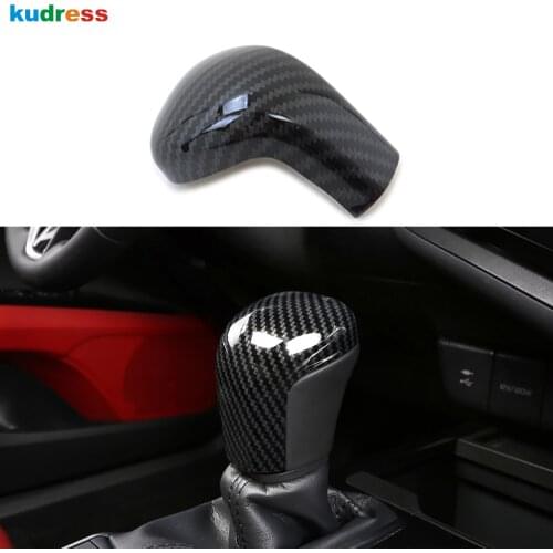 For Toyota Camry 70 2018 2019 2020/Corolla 2019 2020 2021 Carbon Fiber Car Interior Gear Shift Knob Head Cover Trim AT Model