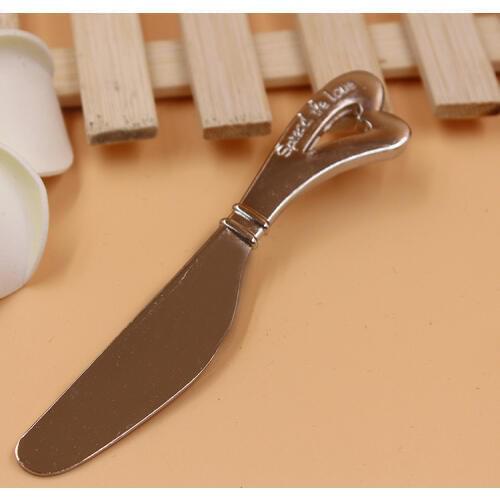Hot sell 200pcs Spread The Love Heart-Shaped Heart Shape Handle Spreaders Spreader Butter Knives Knife Wedding Gift Favors