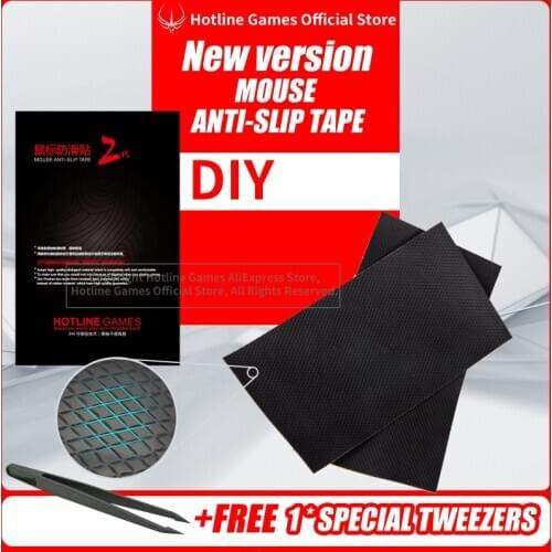 Hotline Games Mouse Anti-Slip Grip Tape for DIY Version Sweat Resistant Pads Mouse Side Anti-Slip Stickers Mouse Skates