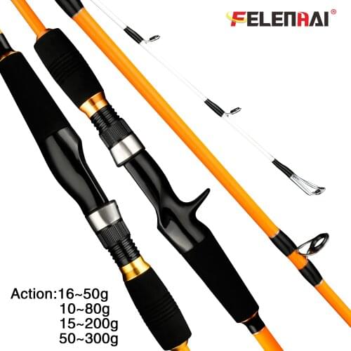 Jigging Casting Spinning Fishing Sea Boat Rod 1.55 1.65 1.7m 30T Carbon Fiber Lure 10-300g Saltwater Ocean Felenhai Jigger Pole