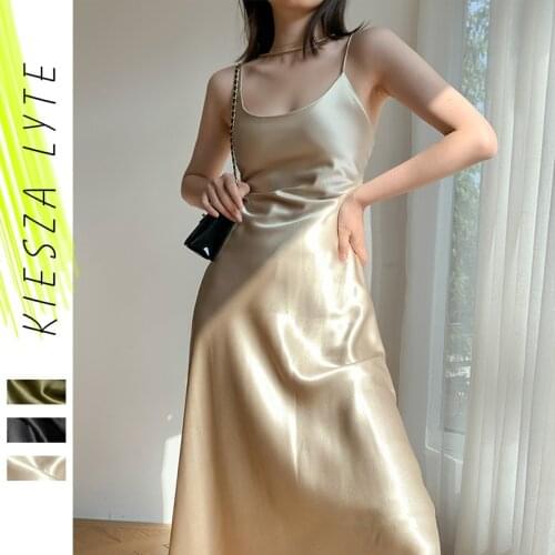 Kiesza Lyte Party Dress For Women 2021 Sleeveless Spaghetti Strap Satin Dresses Summer Sexy Elegant Outfits Clubwear Vestidos