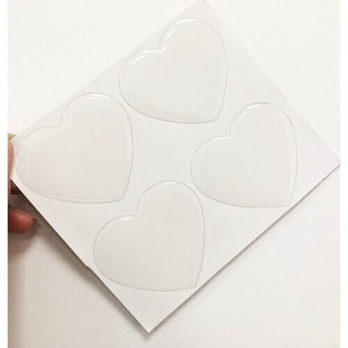 500PCS 25.4mm Clear Heart Epoxy Domes Resin Stickers Crystal Epoxy Sticker For Manual DIY Jewelry Craft Making