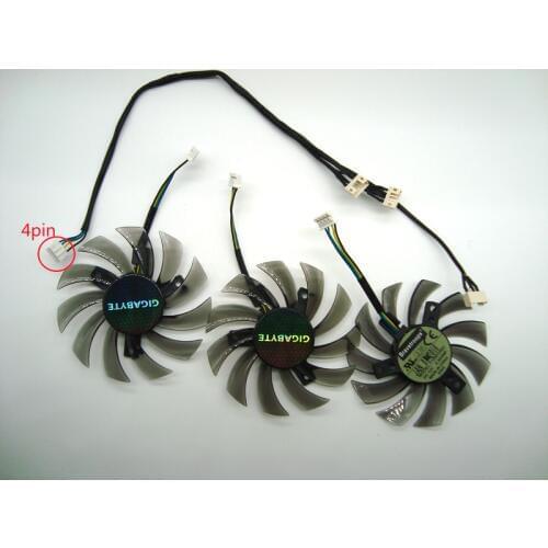 FreeShipping 75mm T128010SU 4Pin 0.35A Cooling Fan For Gigabyte GeForce GTX 770 680 980 GTX 1080 Ti 1060 1070 Ti Graphics Card