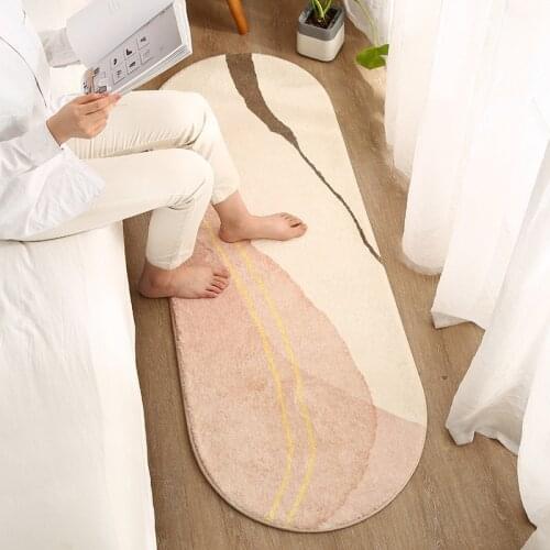 Long Bedside Carpet Soft Bedroom Rugs Nordic Long Carpets Modern Minimalist Living Room Floor Mat Non-Slip Mats Home Decor