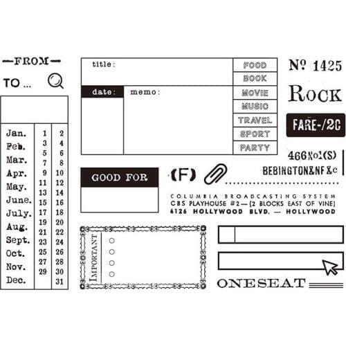 Bill Clear Stamp for Scrapbooking Transparent Silicone Rubber DIY Photo Album Decor 1430
