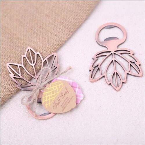 Wedding favor gift and giveaways for man guest -- Antique Copper Maple Leaf Bottle Opener party wine favor souvenir 40pcs/lot