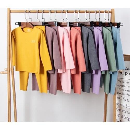Seamless Thermal Kids Long John Autumn Winter Kids Thermal Underwear Set Teenage Boys Girl Pajamas Child Sleepwear 3 4 6 10 12 Y