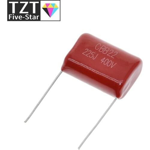 TZT 10PCS 400V225J 2.2UF Pitch 20M 225J400V 225 400V 2200PF CBB Polypropylene film capacitor