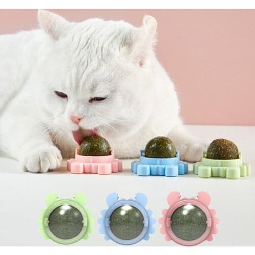 Crab Rotating Cat Catnip Toys for Kitty Pet Ball Toy Plastic Cleaning Molar Tooth Pet Interactive Products Cat Chewing Supplies