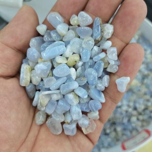 100g Natural Agate stone polished Blue Lace agate tumbled stones for Home Decor mineral crystals meditation wicca healing stones
