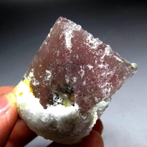 132g Octahedral Pink Fluorite Terminated - crystals and stones healing Mineral specimen Home Decor feng shui decoration