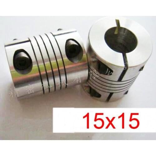15x15 15mm 15mm Spiral coupling,Clamping coupler,Clamp shaft coupling CNC Motor rod Screw thread Winding coupling D32 L40