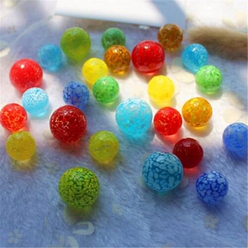 16 Mm Pinkycolor Glass Ball Cream Cattle Small Marbles Pat Toys Parent- Child Beads Console Game Pinball Machine Bouncing Ball