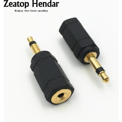 2Pcs Gold Plated 3.5 Mono Male Plug to 2.5mm/3.5mm Stereo Female Jack Audio Converter Adapter Connector