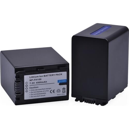 2x NP-FH100 NP FH100 NPFH100 Battery for Sony DCR-SX40 SX40R SX41 HDR-CX105 NP FH90 FH70 FH60 FH40 FH30 FP50 SR42E SR45E