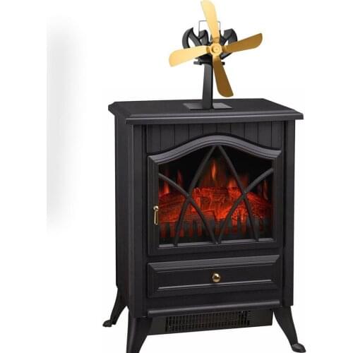 4 Blades Home Fireplace Fan Efficient Heat Distribution Heat powered Stove fan Eco Fans for Wood stoves High Quality