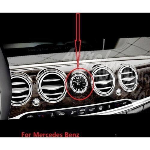 Angelguoguo Car Console clock watches time decoration ring cover sticker For Mercedes Benz 2016 E-class W213