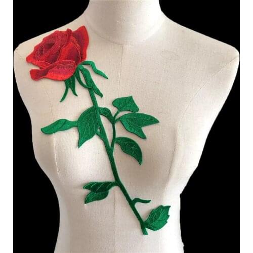 1 piece of fashion rose flower embroidery application lace decoration chest applique collar clothing accessories for sale