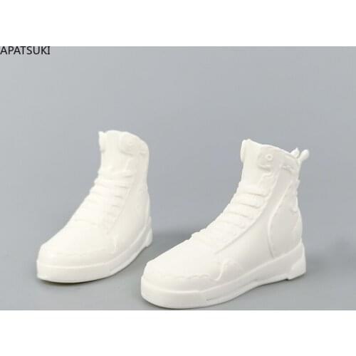 White Basketball Doll Shoes for Ken Boy Dolls Sports Shoes Sneakers for Barbies Boyfriend Ken 1/6 Doll Accessories Kids Toys