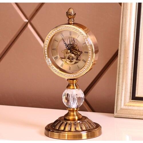 European-Style Clock Decoration Living Room Nordic Home Decoration Clock Pendulum Clock Desktop Decoration Desktop Crystal Clock