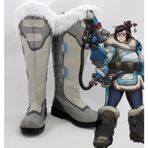 OW Pioneer 76 Soldier Mei Long Boots Shoes Cosplay Custom Made Any Size Unisex Wear Shoes