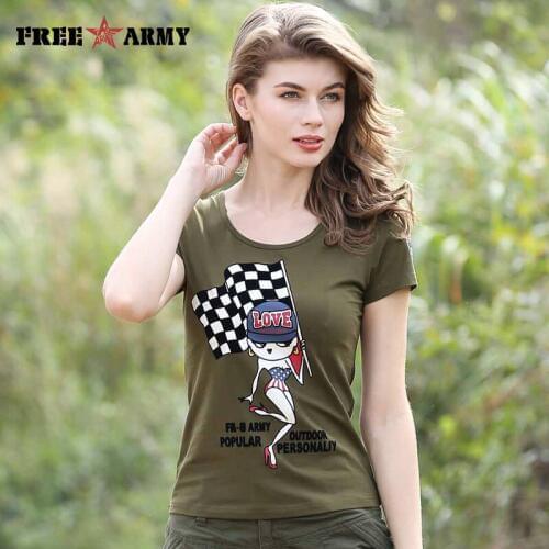 Женские однотонные футболки Free Army China At AliExpress