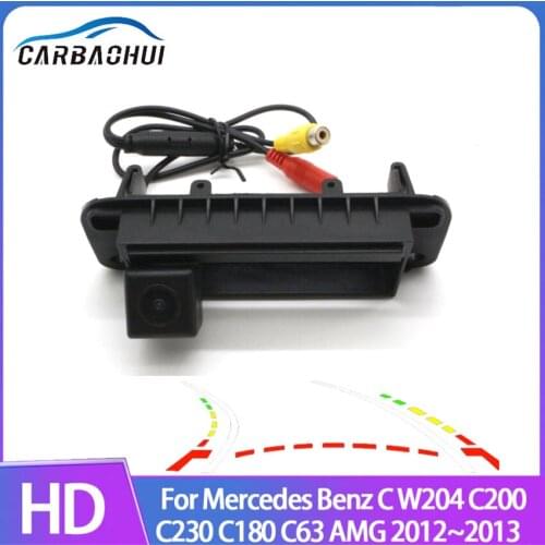 CCD HD Car Trunk Handle Rear View Camera for Mercedes Benz C W204 C200 C230 C180 C63 AMG 2012~2013 high quality CAR camera