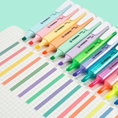 Stabilo Swing Cool Highlighters Pens Mark 1-4mm Pastel Colours for Graffiti Writing Drawing Office and Student Supplies