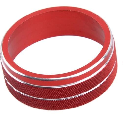 Red Aluminum Car Headlight Switch Button Ring Trim Cover Decoration Fit for Jeep Gladiator 2020