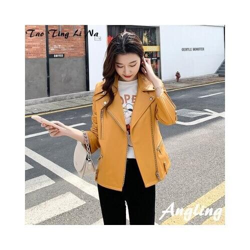 Top brand Spring 2020 Women Genuine Real Sheep Leather Jacket R12 high quality