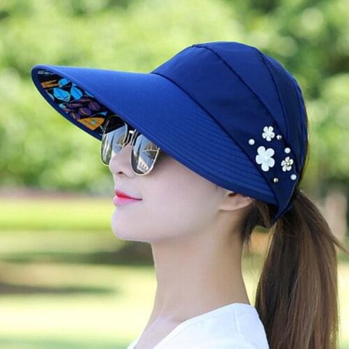Fashionable Ladies Sun Hat Casual Foldable anti-ultraviolet Sun Hat Floppy Disk Female Outdoor Beach Hat