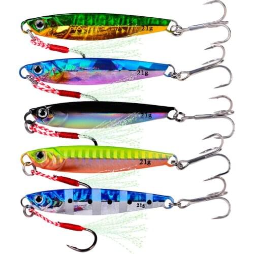 Newest Product Metal Jig Vertical Jigs Luminous Slow Metal Jigging Lure with 3D Life-like Eyes and Laser Body