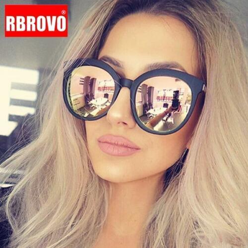 RBROVO 2021 Square Retro Sunglasses Women Brand Designer Sun Glasses Women Vintage Eyeglasses Women Mirror Gafas De Sol Mujer