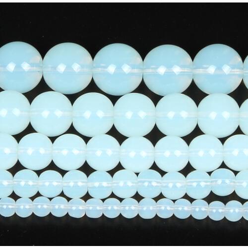 Imitation Opal Natural Stone Charm Beads Round Loose Beads For Jewelry Making For Bracelets Necklace Earrings Diy 4/6/8/10/12MM