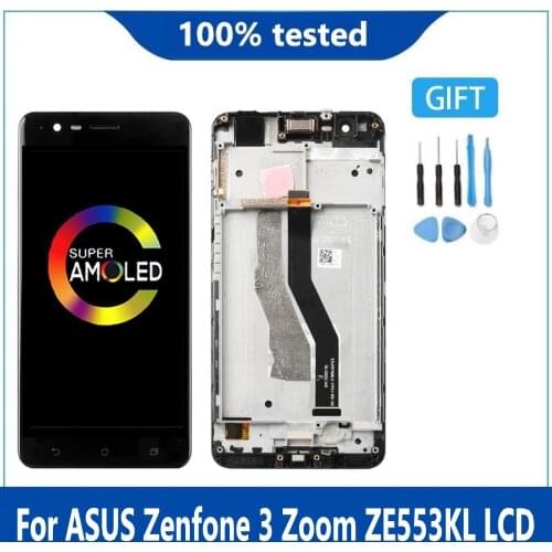Original Display For ASUS Zenfone 3 Zoom ZE553KL Z01HDA LCD Display Touch Screen Digitizer Amoled 5.5" ZE553KL LCD With Shadow