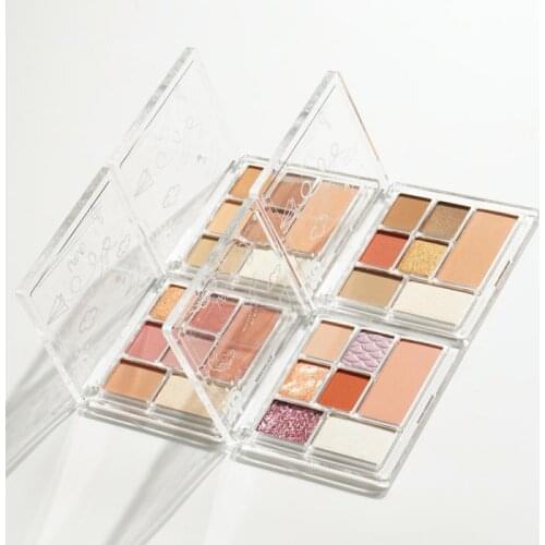 7 Colors Matte Glitter Eyeshadow Palette Highlight Repair Blush Multi-function Makeup Diamond Metallic Shiny Eye Pigment TSLM1