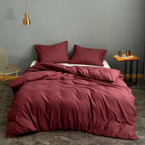 Bonenjoy 1 pc Quilt Cover Red Color edredom Microfiber Bedclothes For Double Bed Skin-friendly Duvet Covers（No Pillowcase