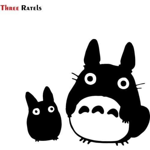 Three Ratels FD36 Totoro Kawaii Animal Cartoon Car Sticker Window Wall Laptop Notebook Stickers Home Kids Room Decal