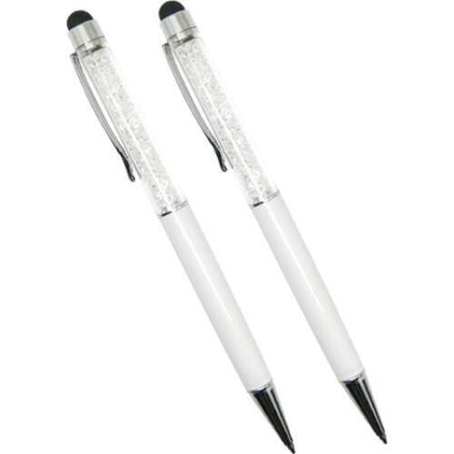 Amazing Price Stylus 2 in 1 Crystal Stylus Touch Pen Good Quality Ball Pen For iPhone Samsung Tablet 5PCS/LOT