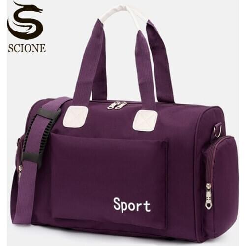 Unisex Travel Bag Oxford Sports Yoga Handbags Large Luggage Bags Solid Color Shoulder Bags Portable Gym Bag 2021 New XA214M