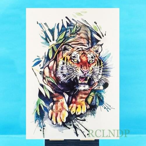 Waterproof Temporary Tattoo Sticker on body tiger painting tatto stickers flash tatoo fake tattoos for men women girl