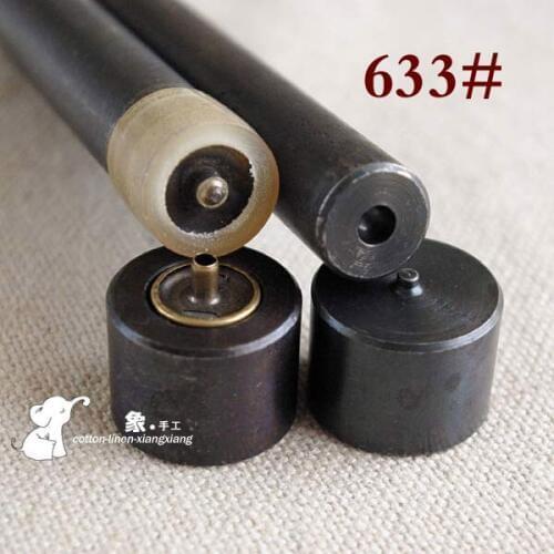 4PCS 633Type Metal Snap Fasteners Press Studs Button Installation Tools Hand Punch Tool Set DIY leather craft