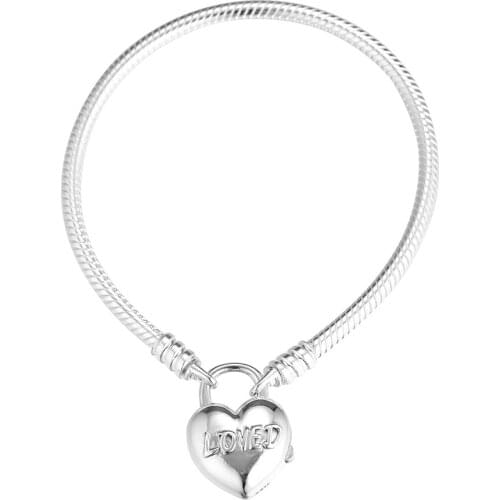 CKK Bracelet for women You Are Loved Heart Bracelets Pulseira Feminina Masculina Pulsera Mujer Moda Silver 925 Sterling jewelry