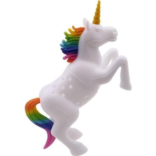 1PC Creative Food-Grade Unicorn Shape Silicone Tea Infuser Strainers Filter Loose Tea Bag Leaf Herbal Spice Filter