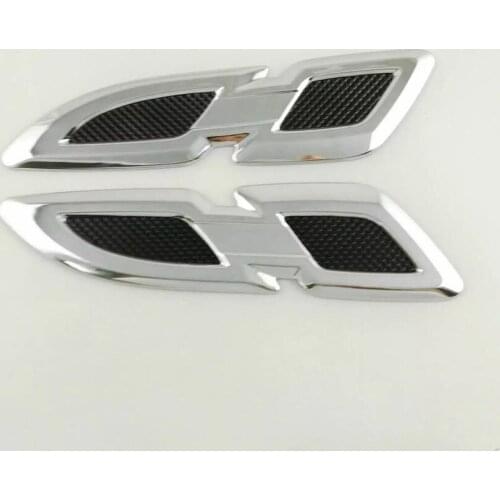 For Toyota RAV4 RAV 4 2016 2017 2018 ABS Chrome Front Side Fender Air Vent AC Outlet Cover Trim Car Styling Accessories 2pcs