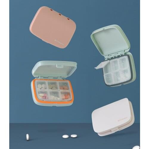 4/6 Grid Pill Case Waterproof Storage Box Diabetic Travel Pill Vitamins Container Plastic Box Tablet Dispenser Pill Box