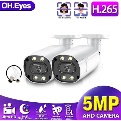 OH.eyes 5MP Indoor CCTV Analog Camera Motion Detection AHD Security Cam Color Night Vision Video Surveillance Camera ONVIF